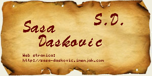 Saša Dašković vizit kartica